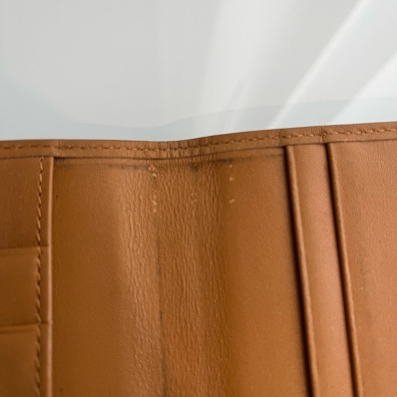 MCM COGNAC LEATHER CHECKBOOK WALLET - Picture 8 of 12